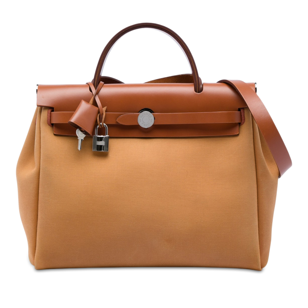 Pre-Loved Hermes Toile Verso Herbag Zip 31